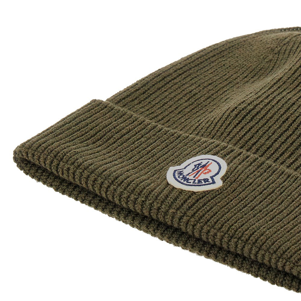 Beanie in lana con patch logo