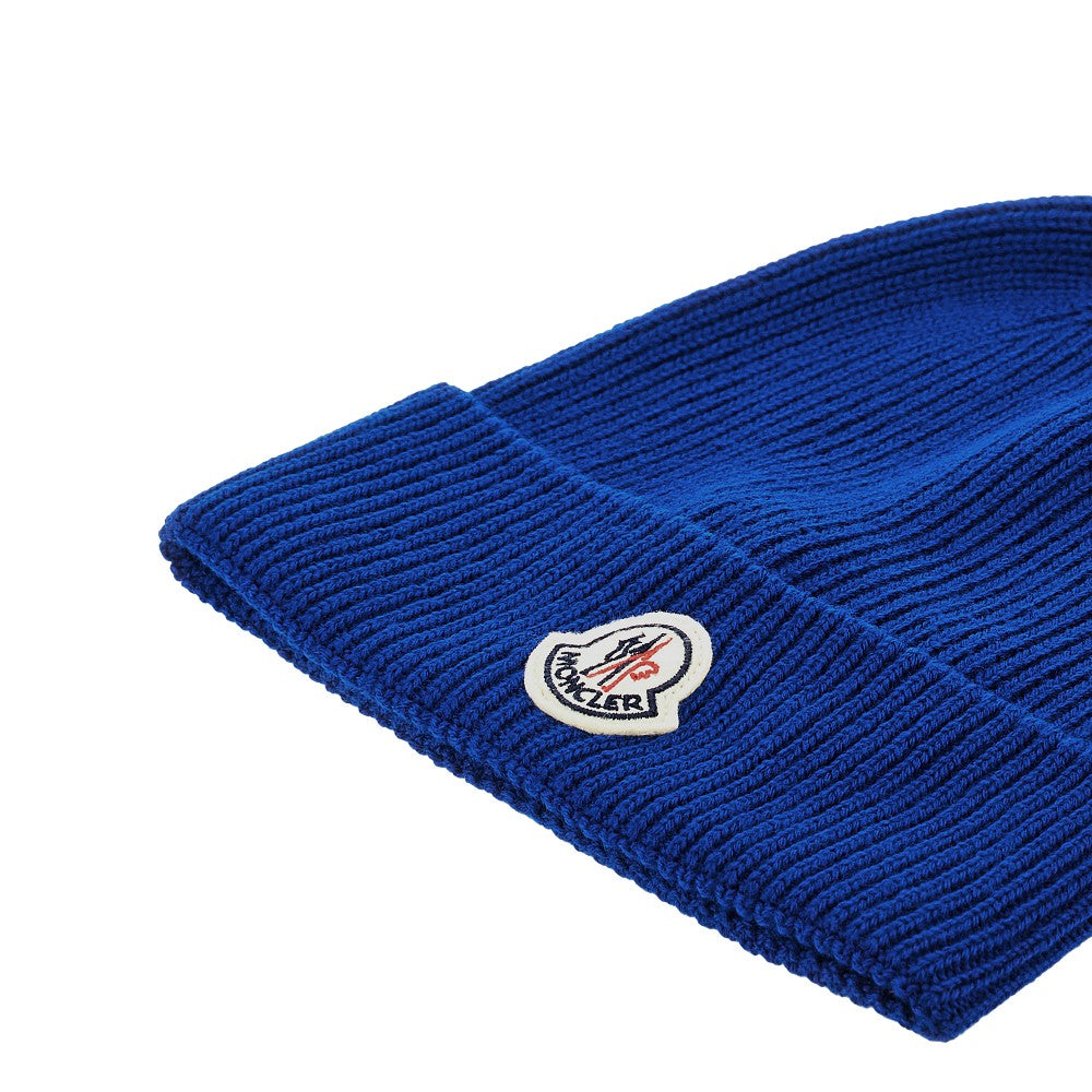 Beanie in lana con patch logo