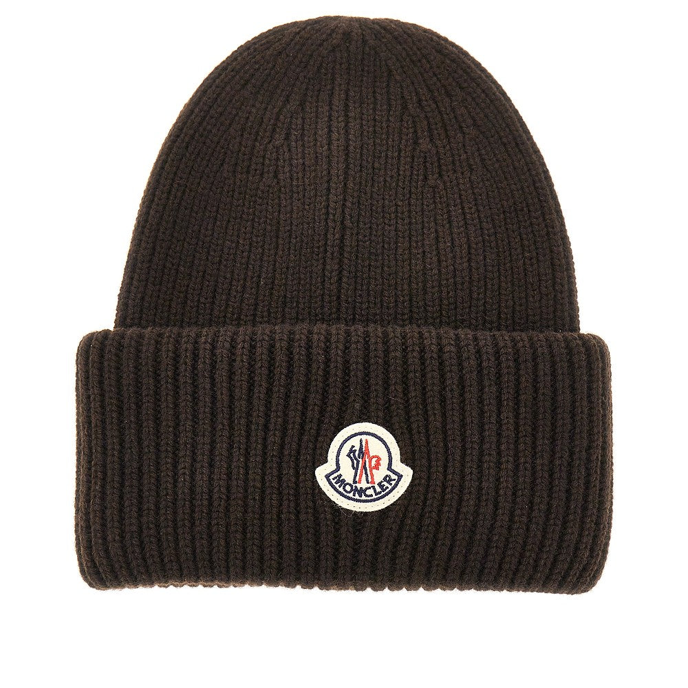 Wool and cashmere tricot beanie hat