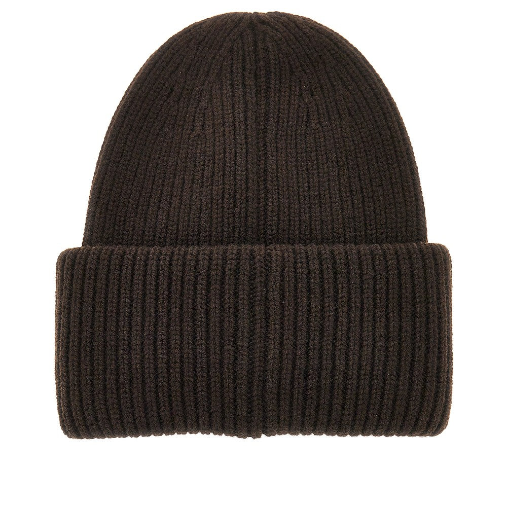 Wool and cashmere tricot beanie hat