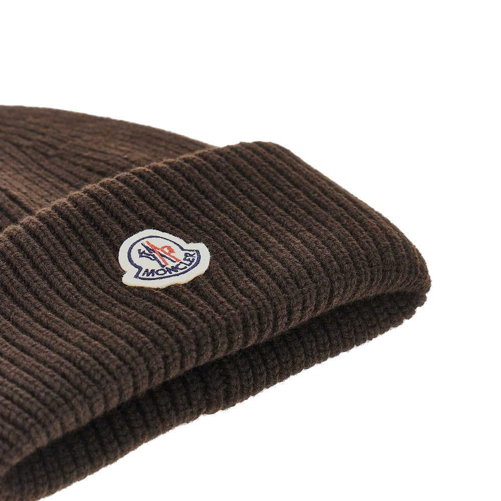 Wool and cashmere tricot beanie hat