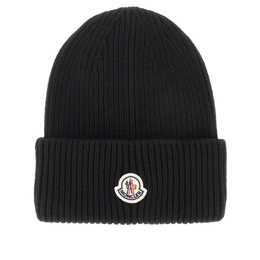 Wool and cashmere tricot beanie hat
