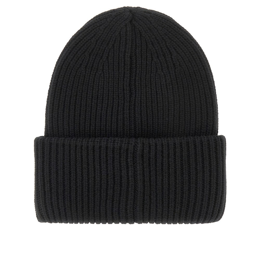 Wool and cashmere tricot beanie hat