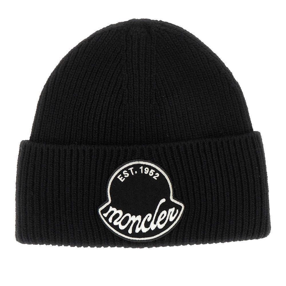 Logo patch beanie hat