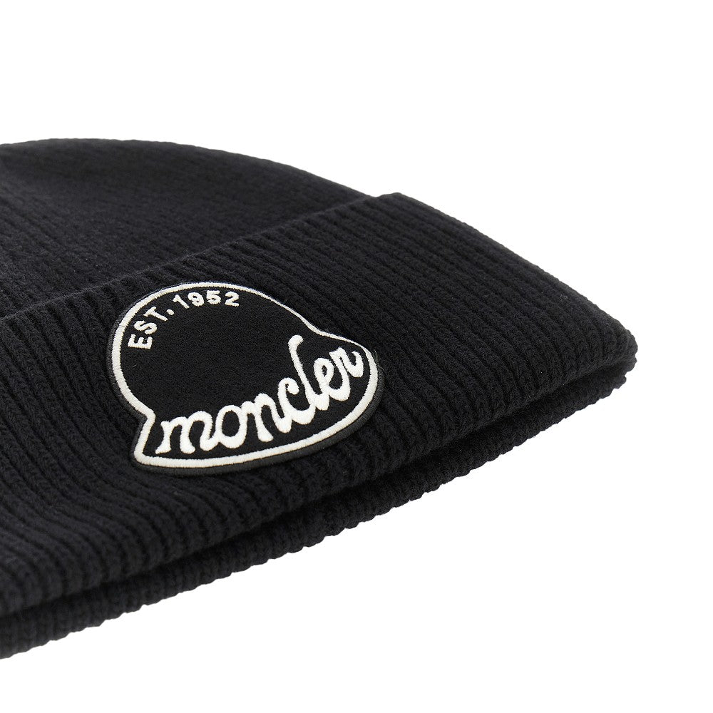 Logo patch beanie hat