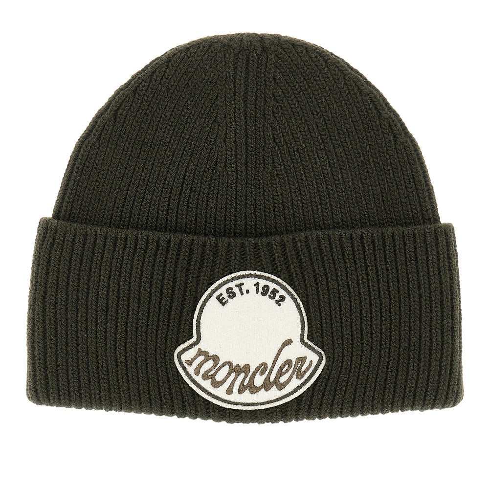 Logo patch beanie hat