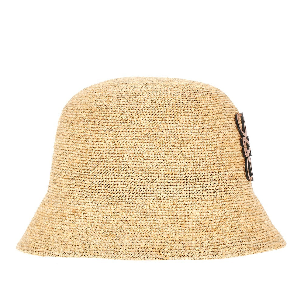 Cappello bucket in rafia con Anagram