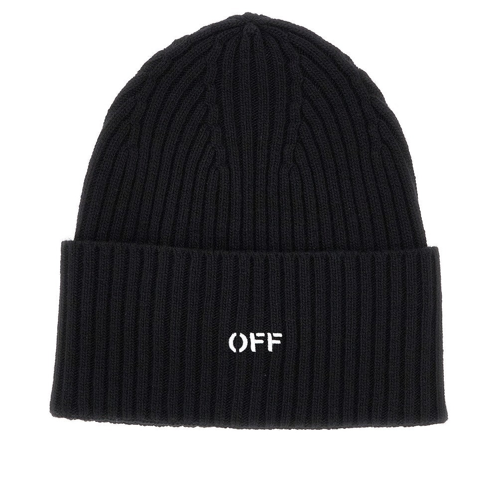 Beanie in lana con ricamo OFF