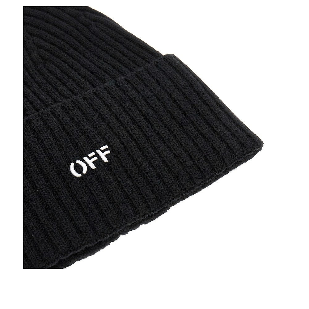 Beanie in lana con ricamo OFF