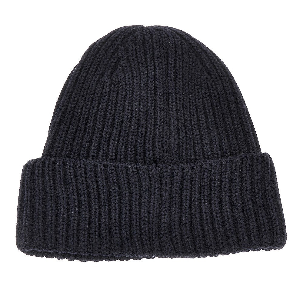 Knitted beanie hat with lens