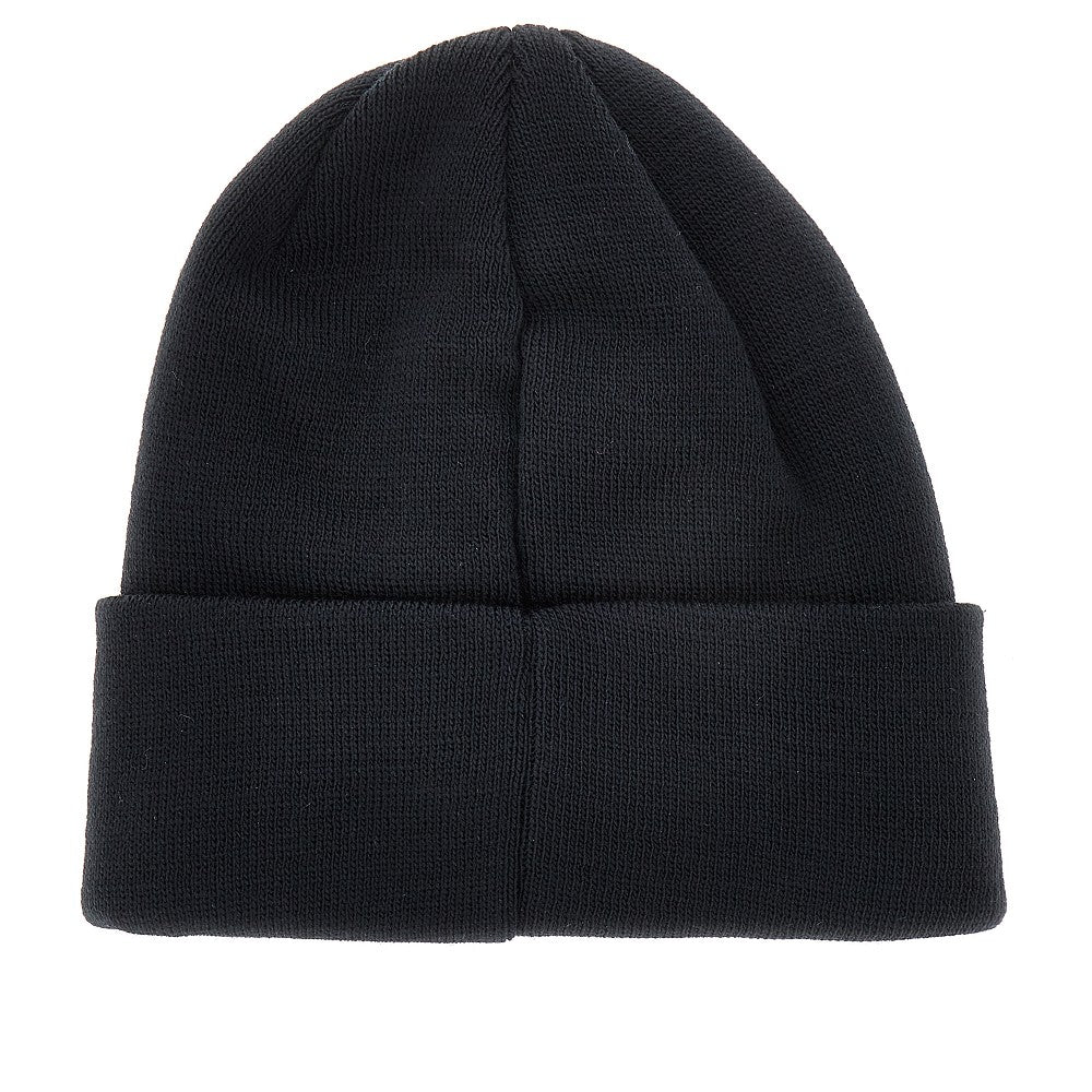 Knitted beanie hat with logo embroidery