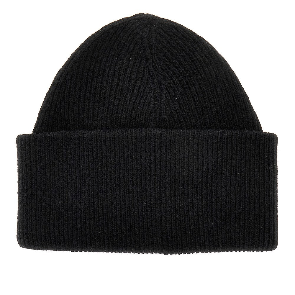 Trompe l'oeil print wool-blend beanie hat