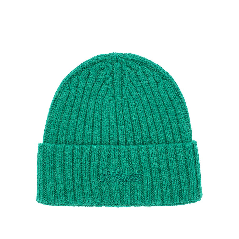 Beanie in misto lana con logo ricamato