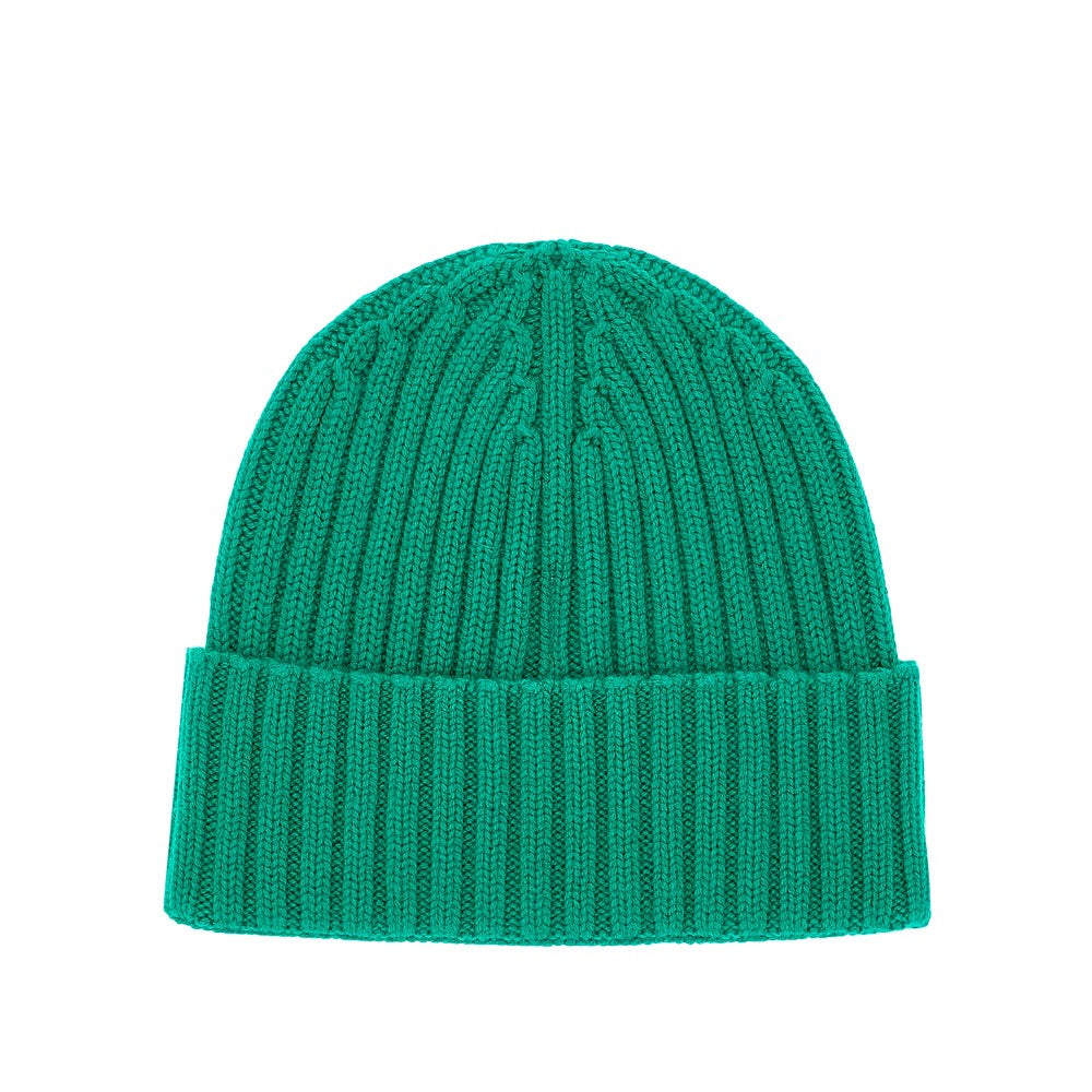 Beanie in misto lana con logo ricamato