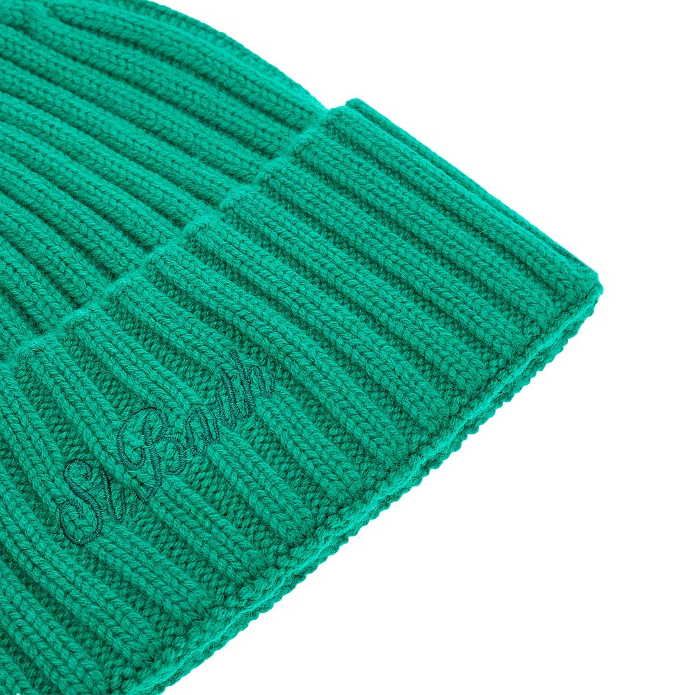 Beanie in misto lana con logo ricamato