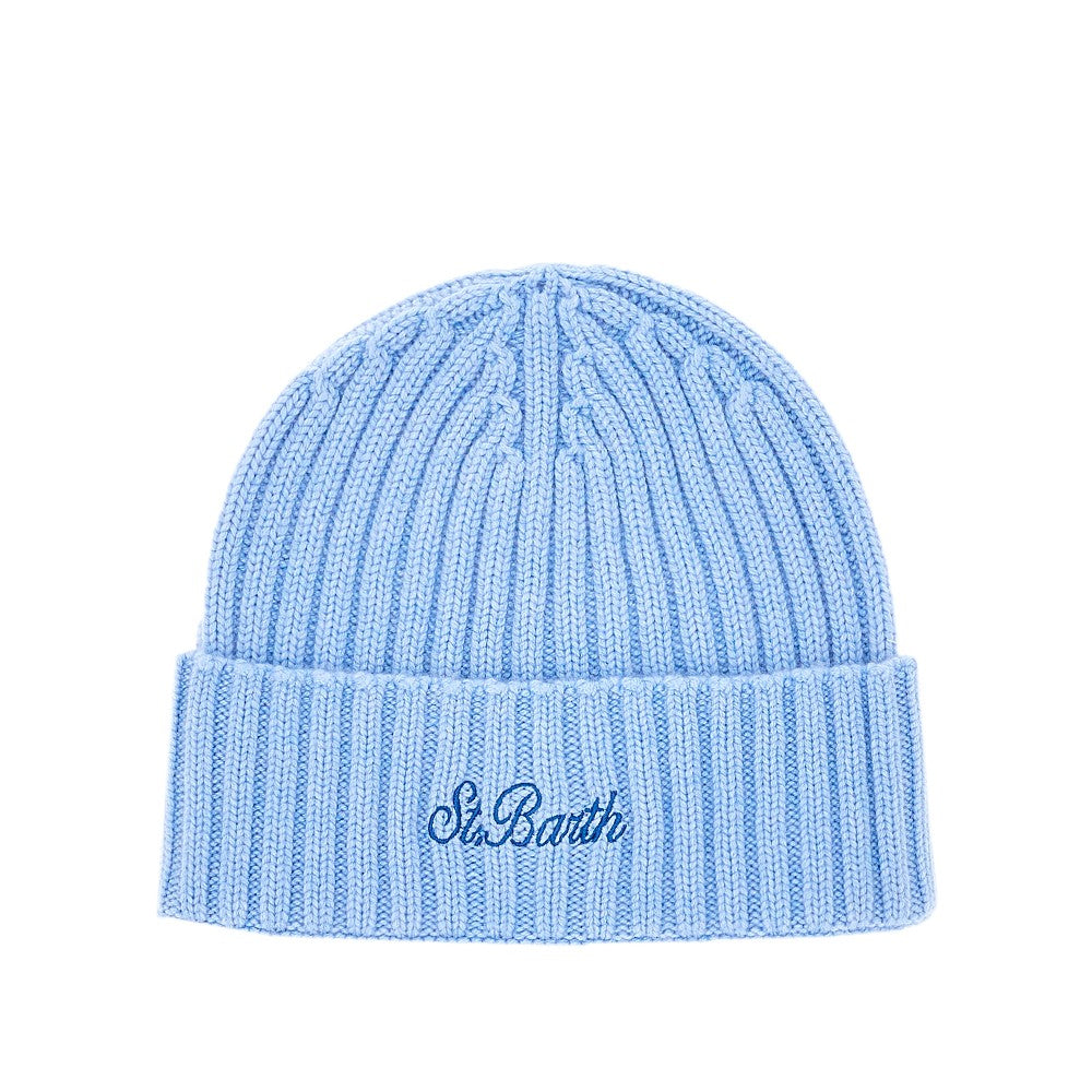 Beanie in misto lana con logo ricamato