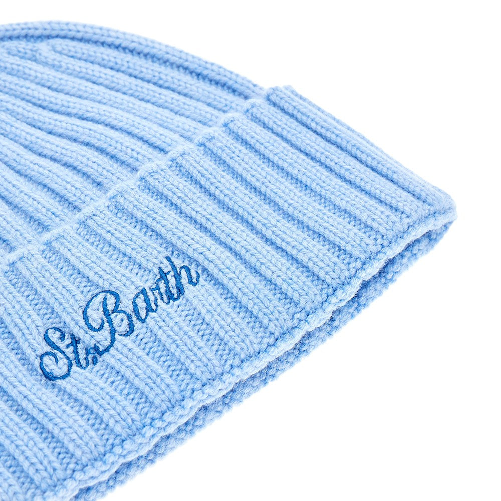 Beanie in misto lana con logo ricamato