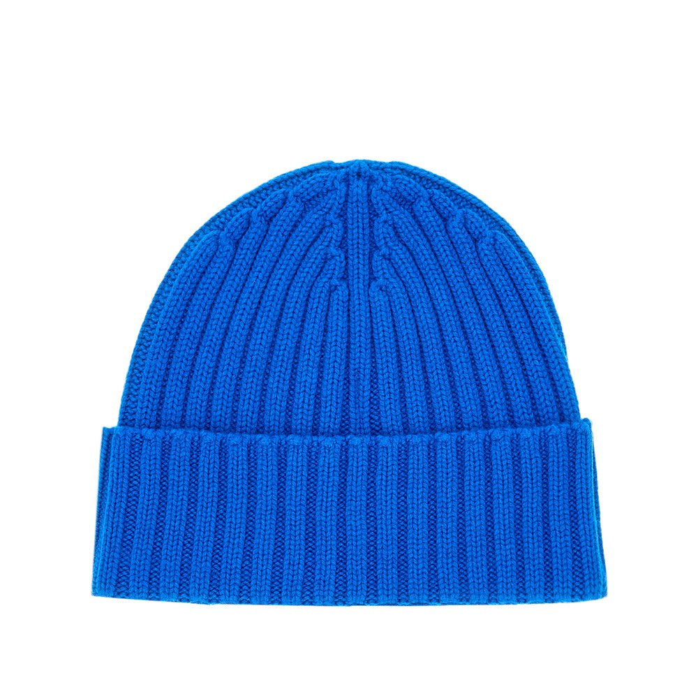 Logo embroidery wool-blend beanie hat