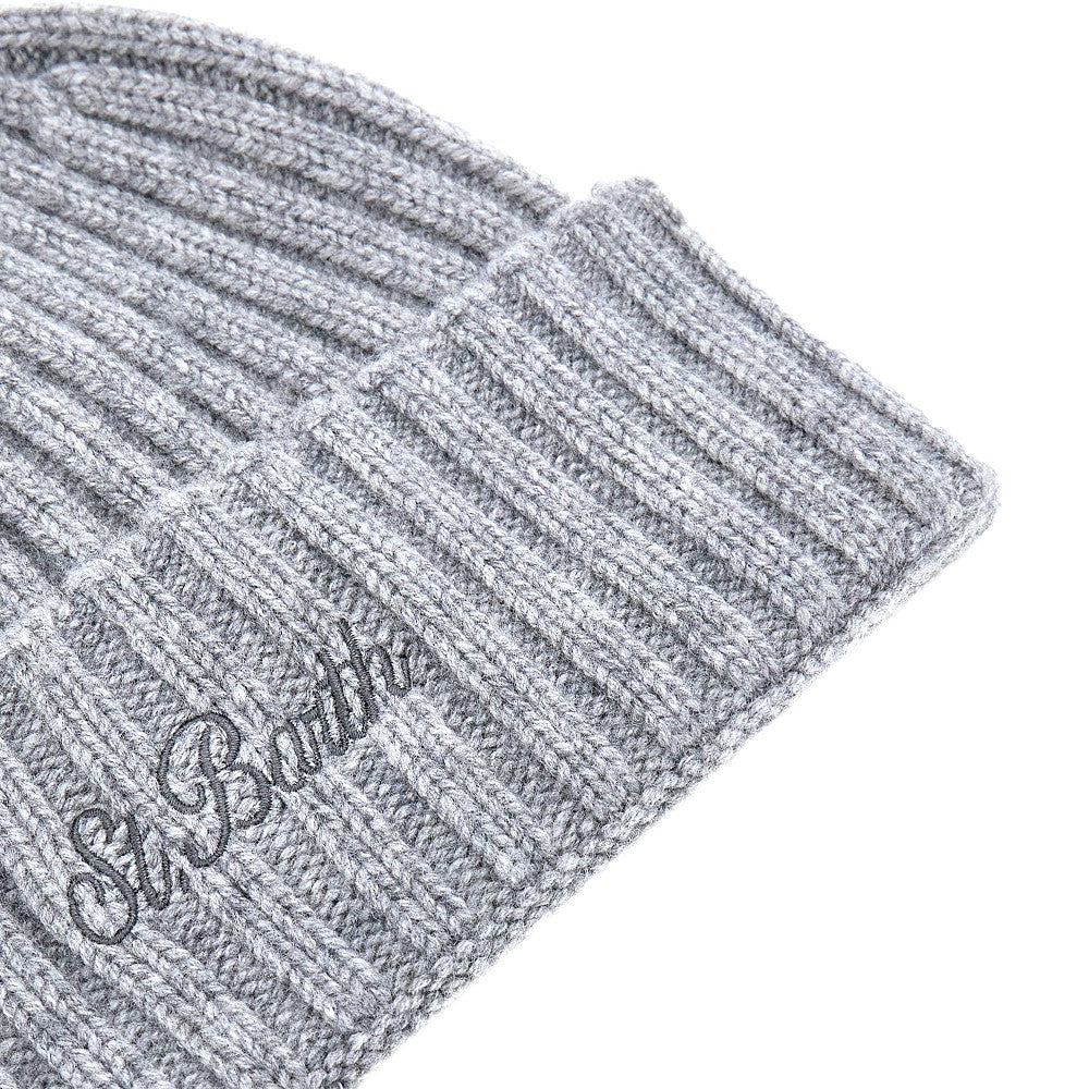 Beanie in misto lana con logo ricamato