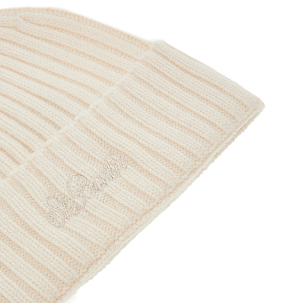 Beanie in misto lana con logo ricamato