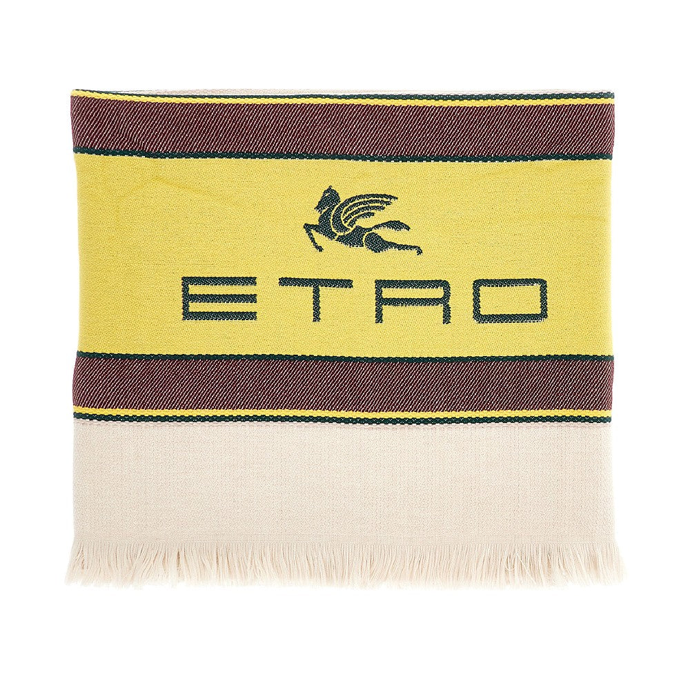 Coperta in lana e cachemire con righe