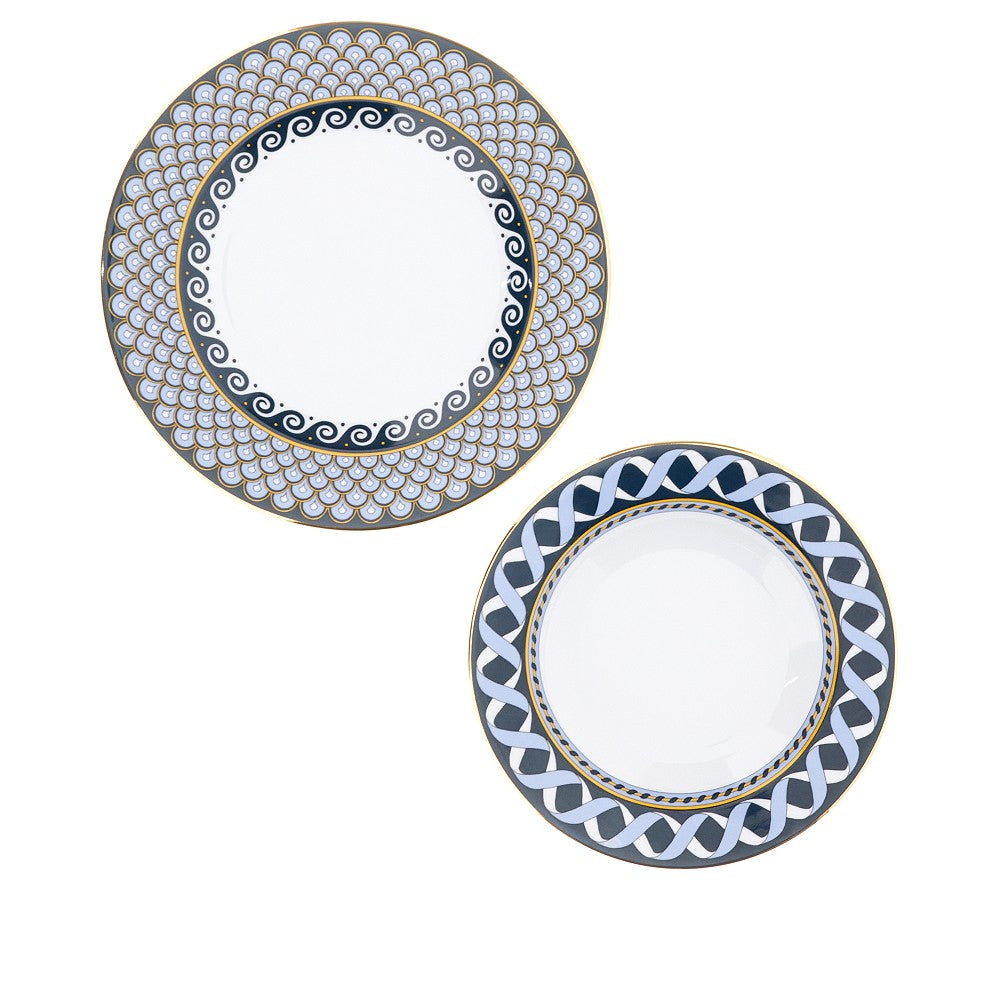 'Odysseus' soup and dinner plates