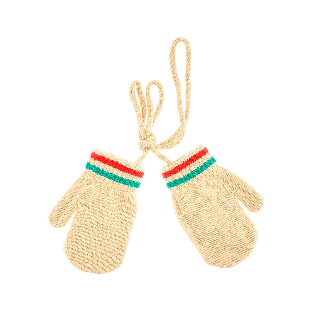 Muffole in maglia con ricamo Cherry