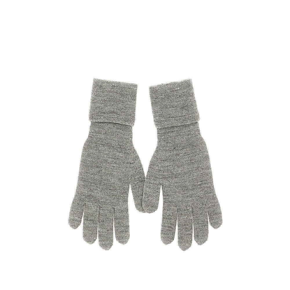 Wool gloves with logo embroidery