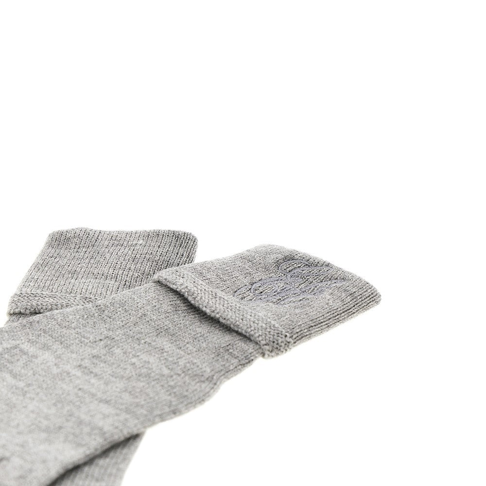 Wool gloves with logo embroidery
