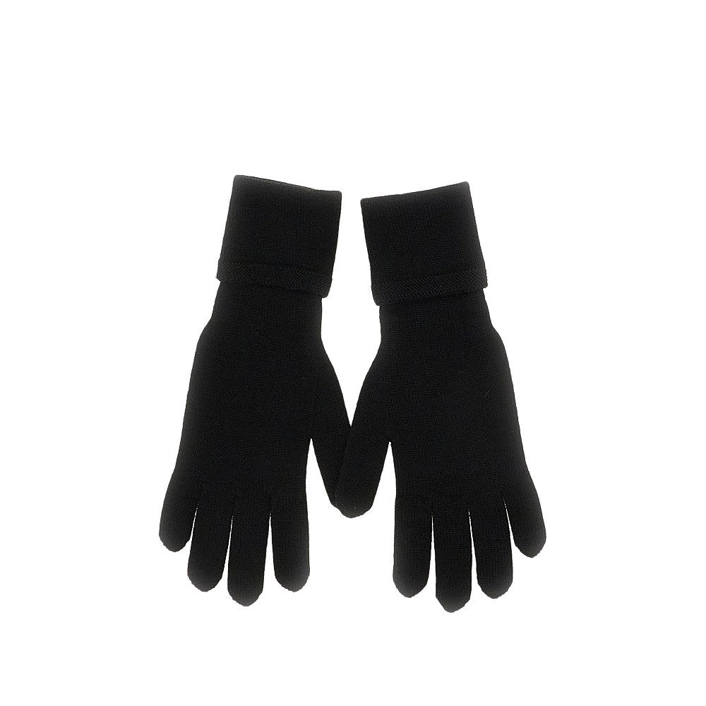 Wool gloves with logo embroidery