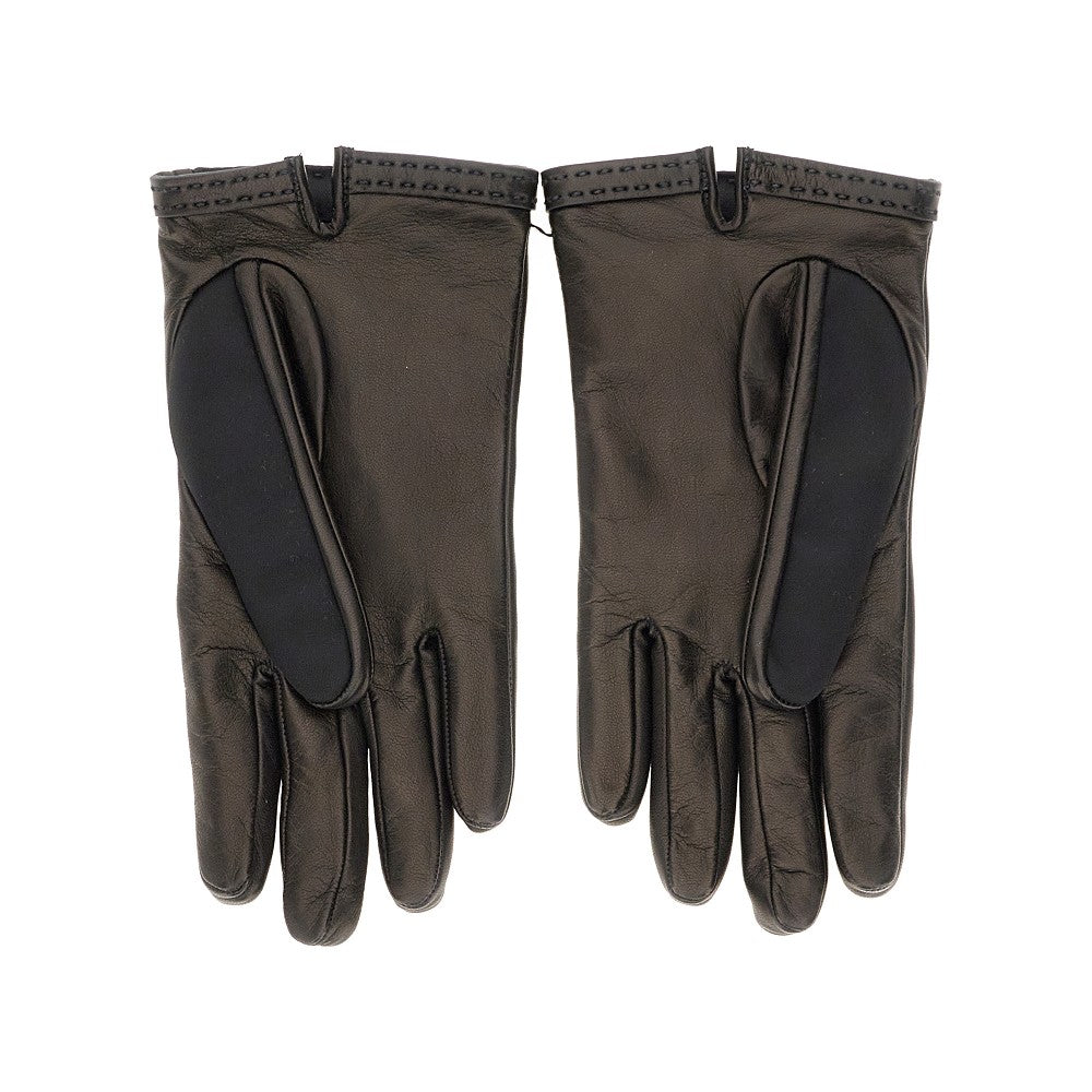 Re-Nylon and nappa leather gloves