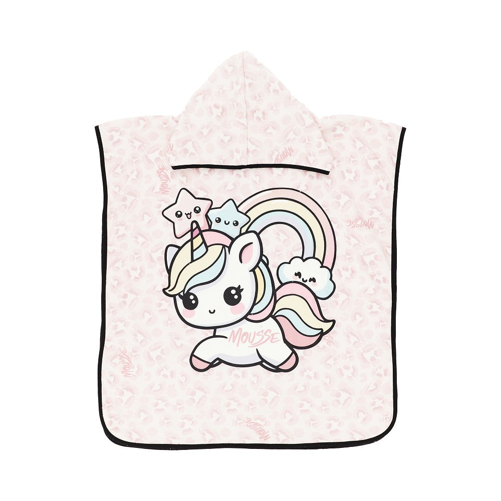 Poncho asciugamano con stampa 'Unileo'