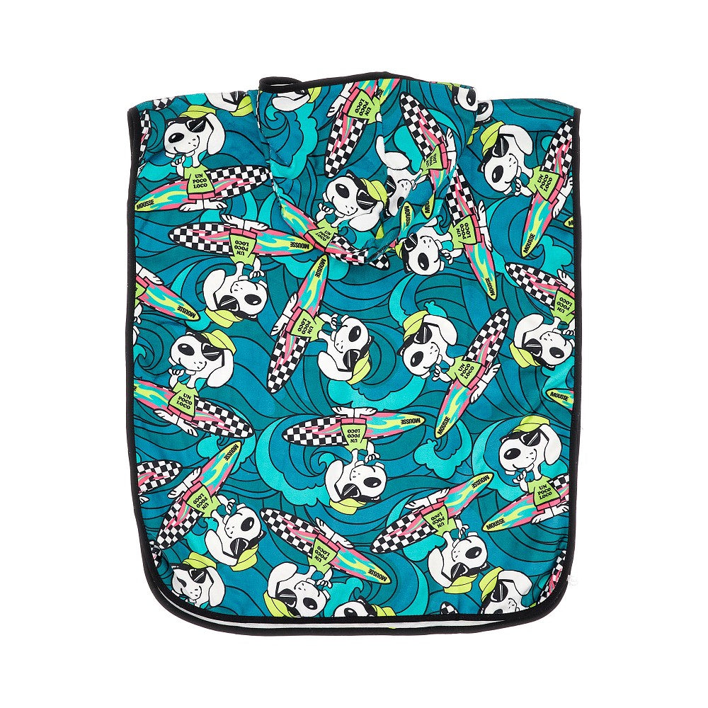 Poncho in spugna stampa Snoopy Surf