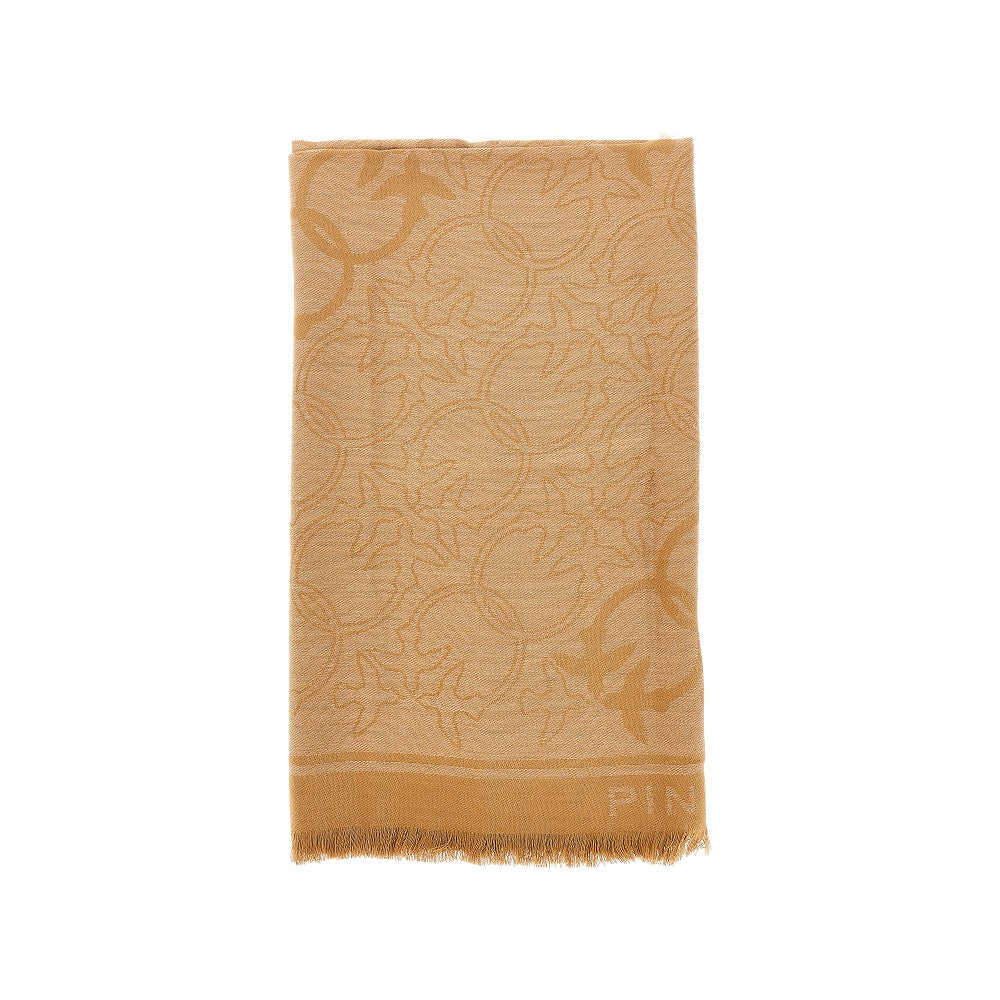 Sciarpa in misto viscosa con logo jacquard