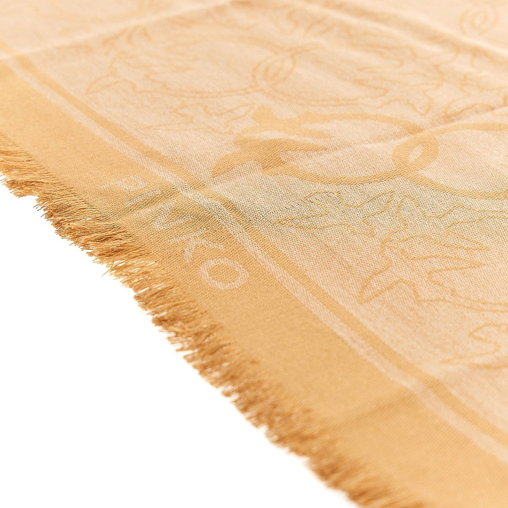 Sciarpa in misto viscosa con logo jacquard