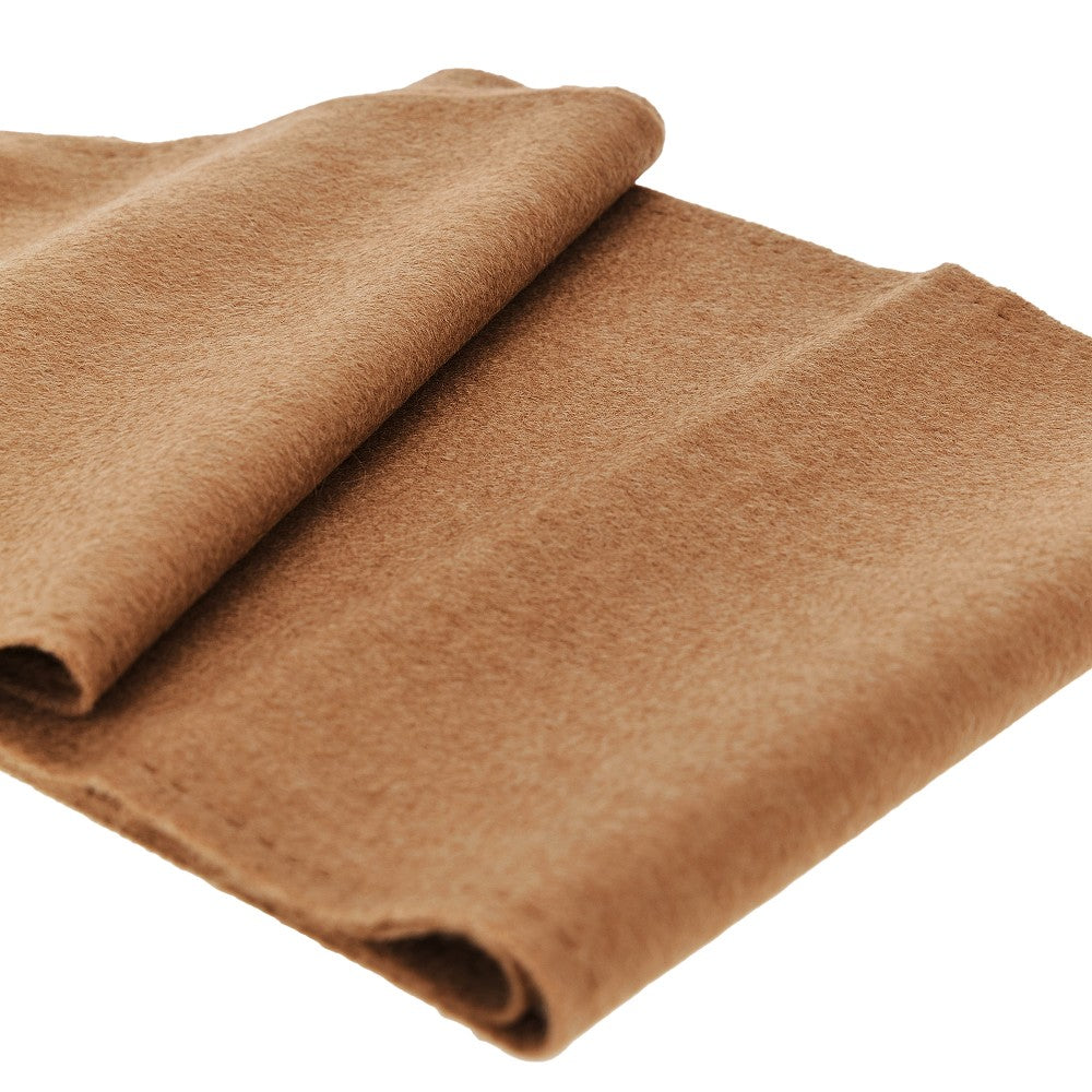 Sciarpa in cammello con ricamo Monogram