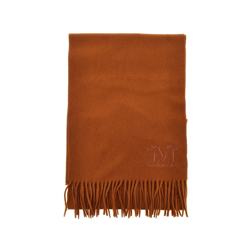 Monogram embroidery cashmere scarf