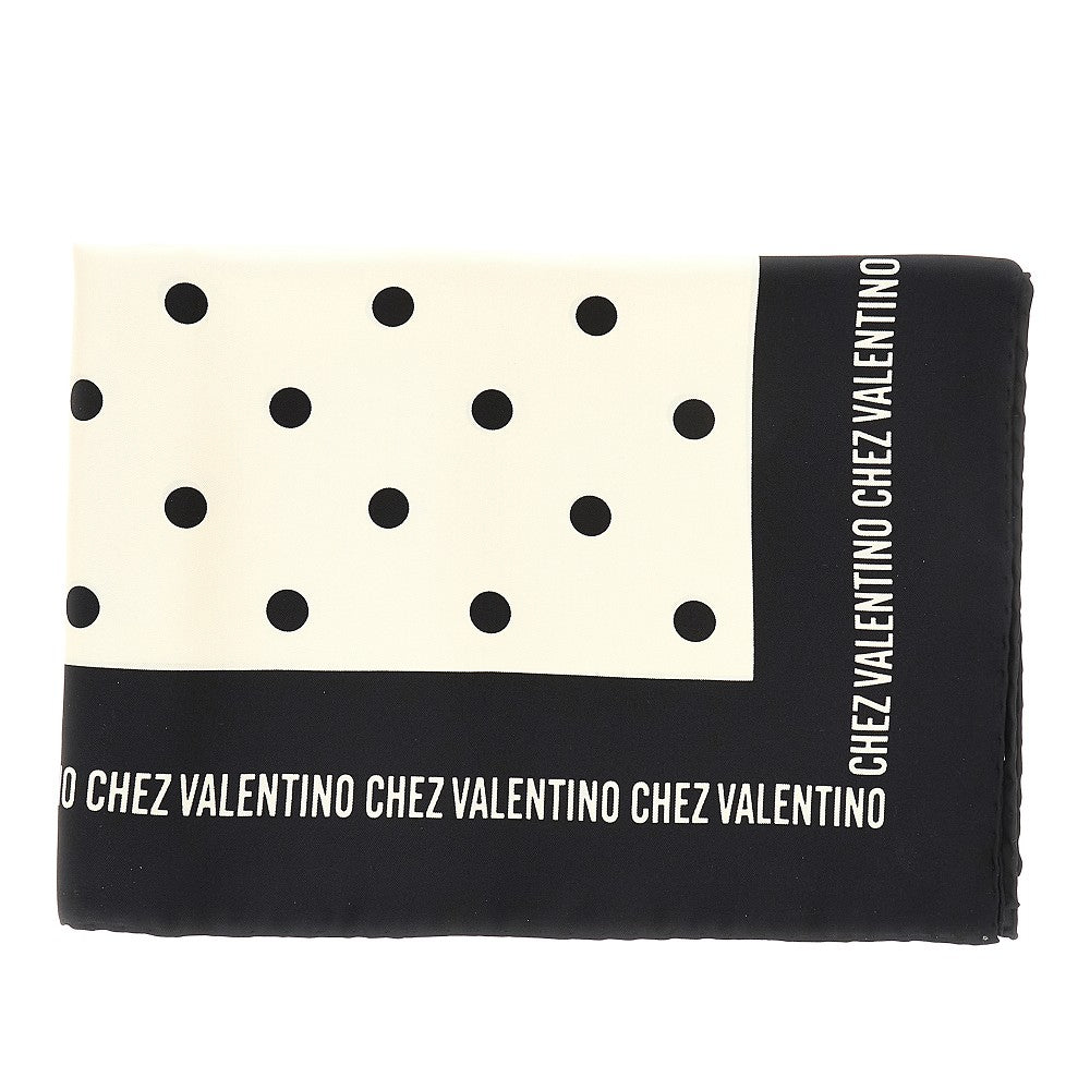 Silk scarf with 'Chez Valentino' print