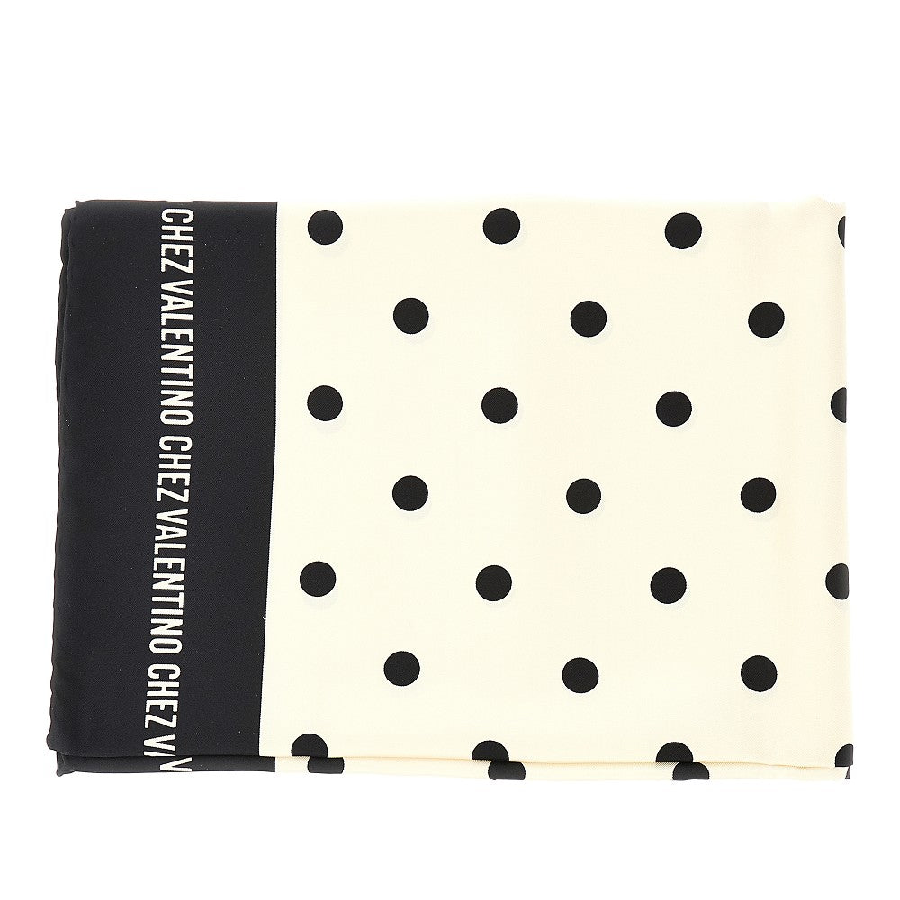 Silk scarf with 'Chez Valentino' print