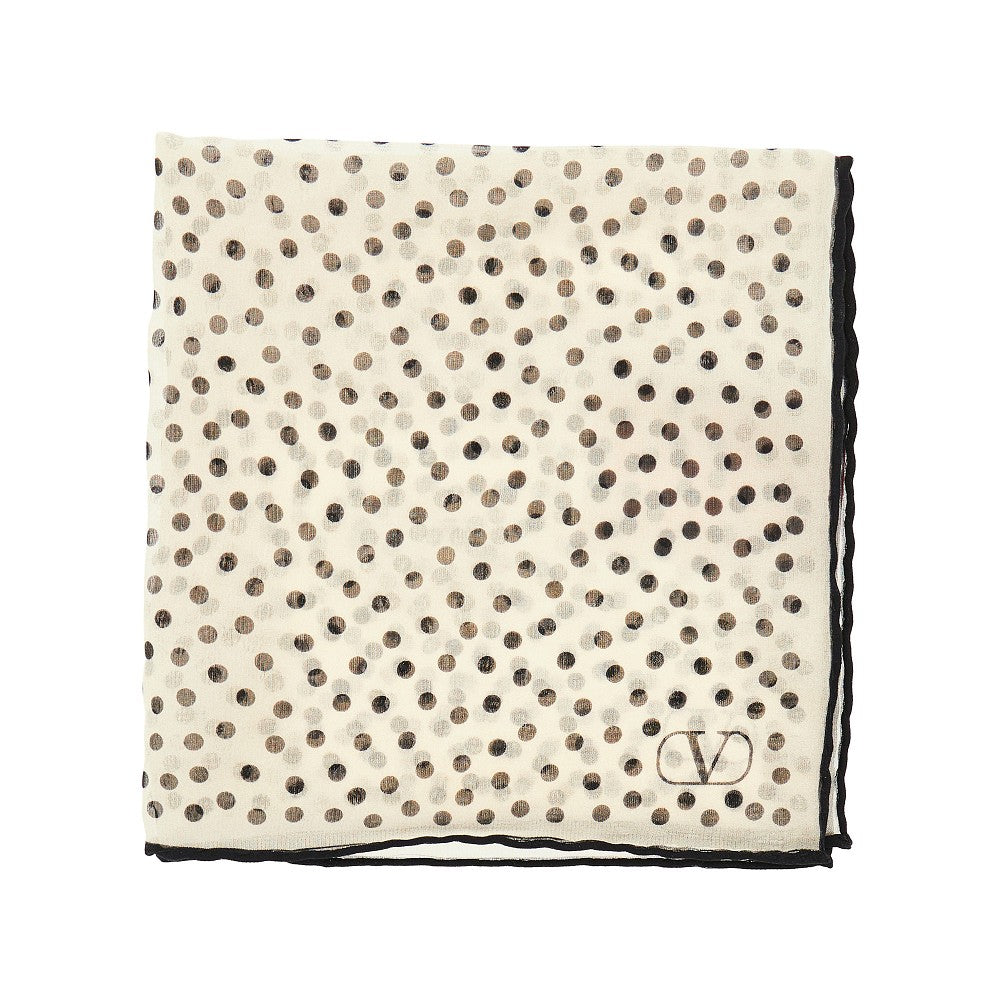 Silk scarf with 'Chez Valentino' print