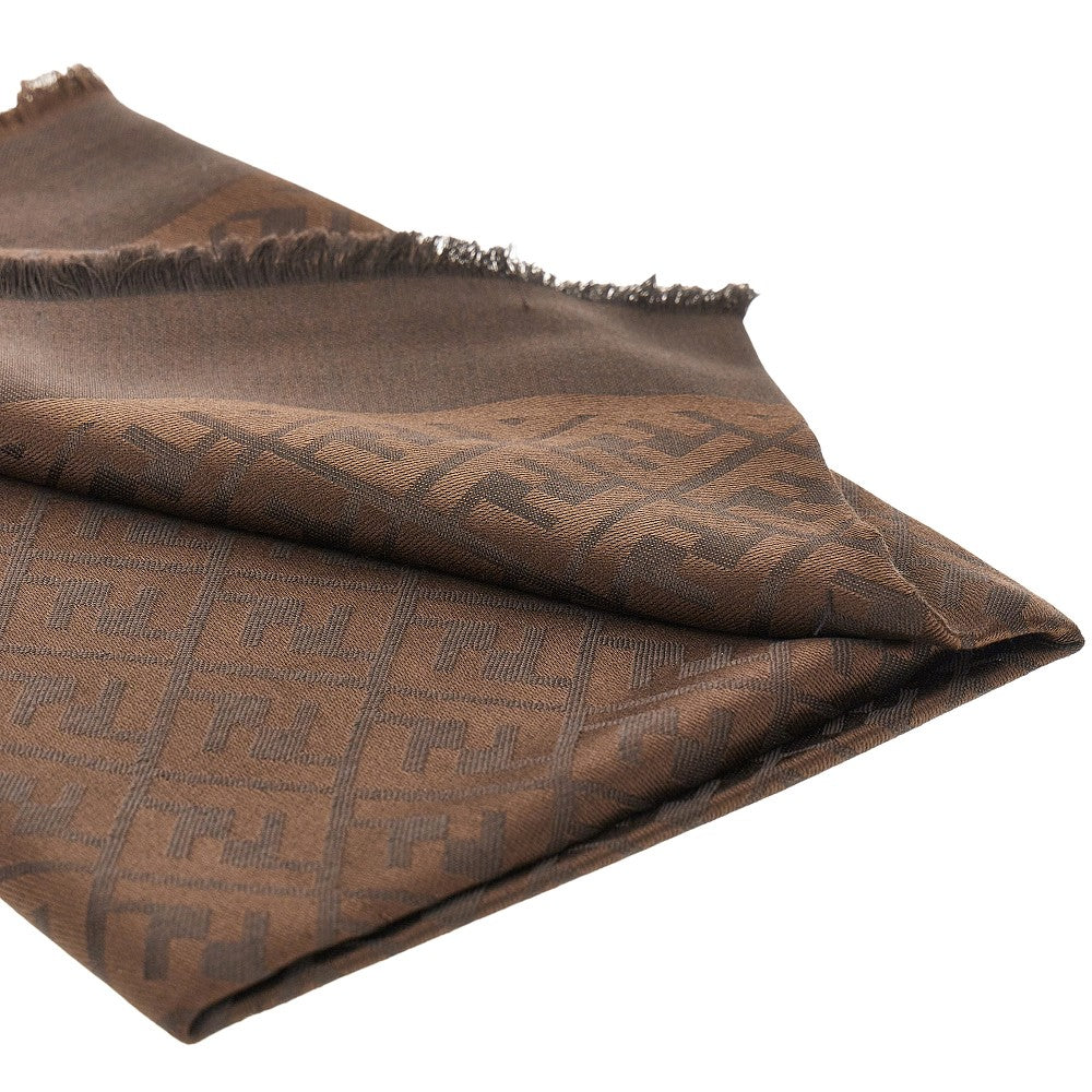 Scialle in lana e seta jacquard FF