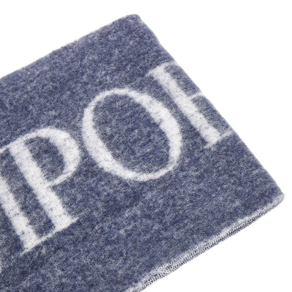 Alpaca-blend scarf with logo