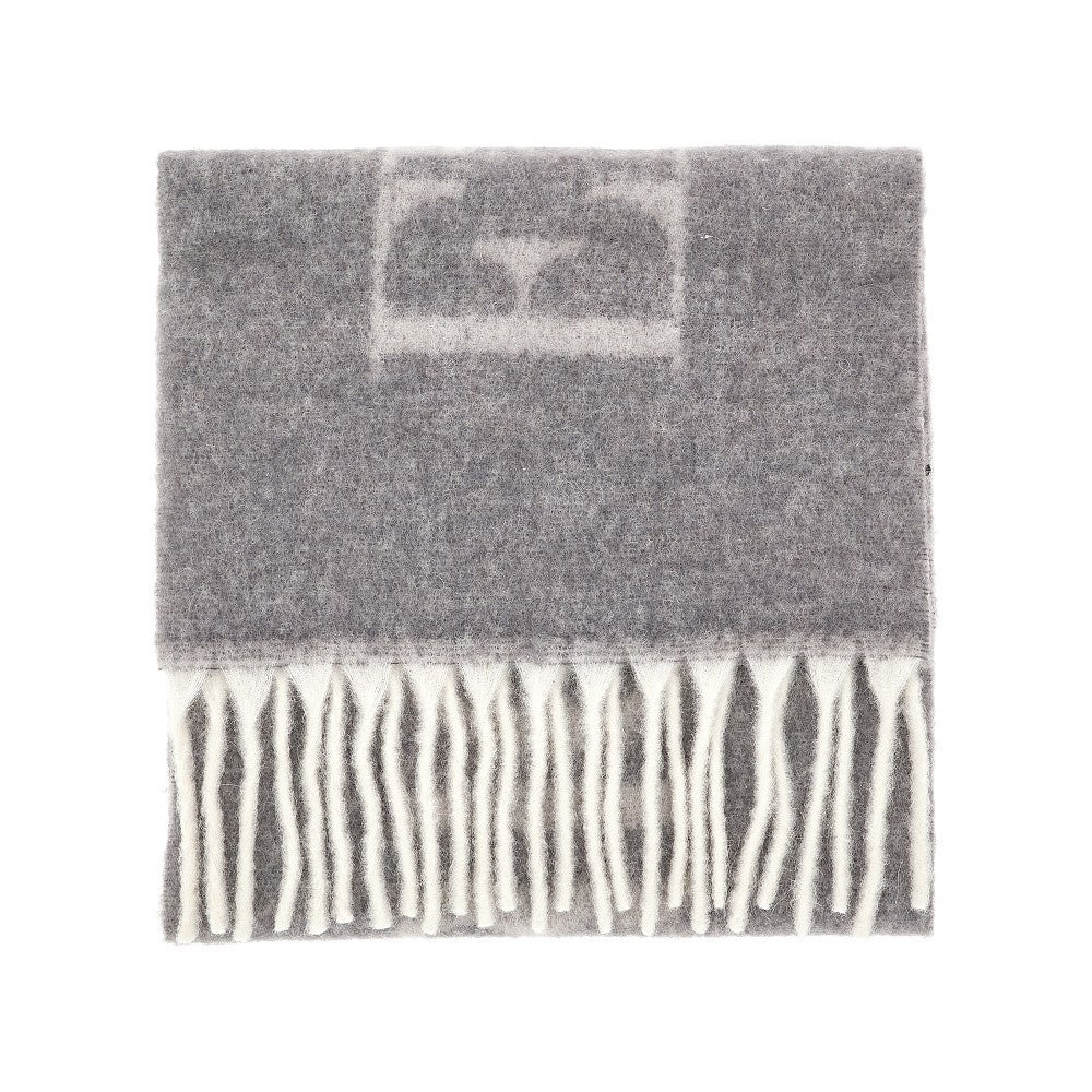 Alpaca-blend scarf with logo