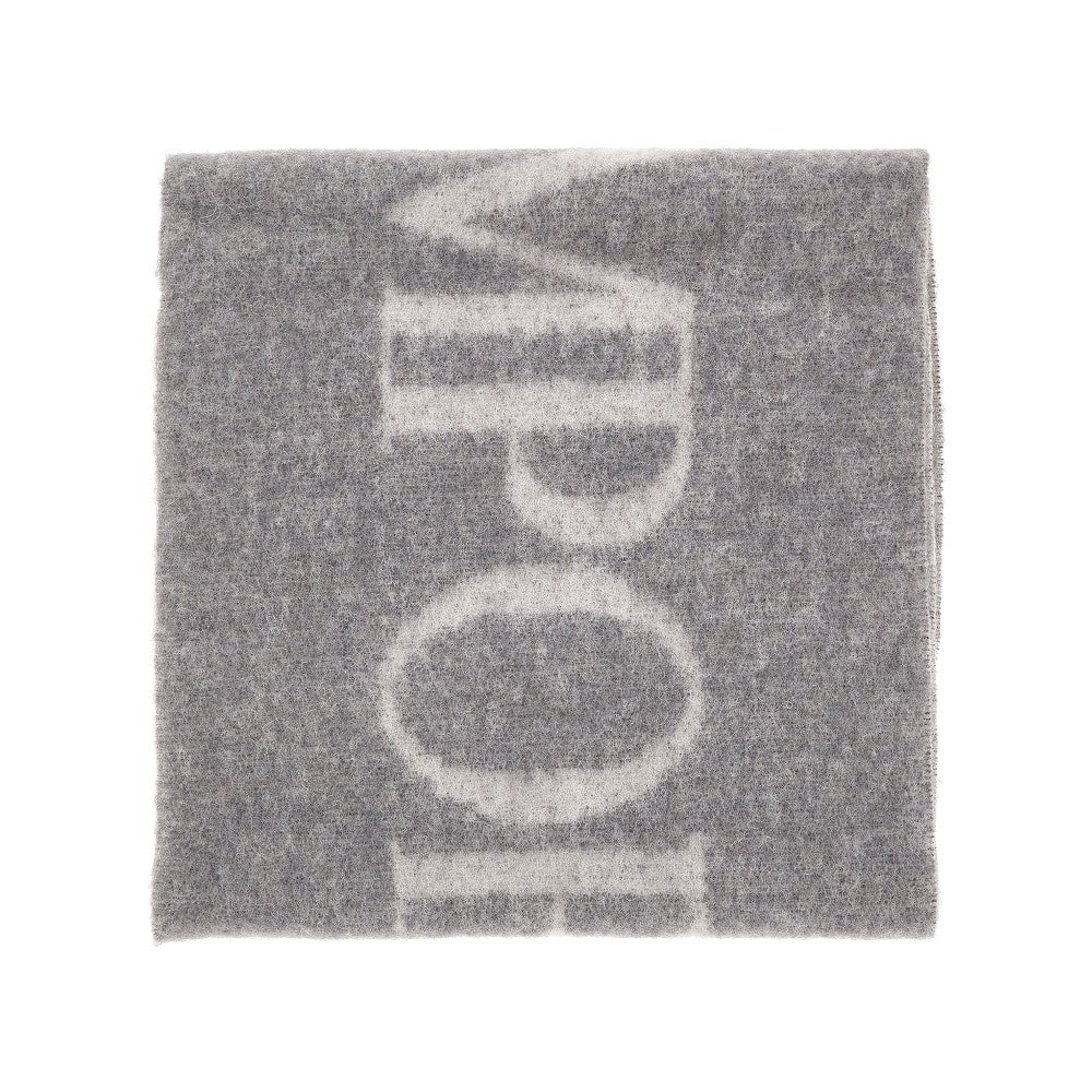 Alpaca-blend scarf with logo