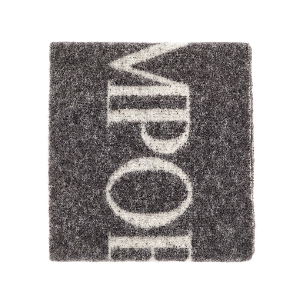 Alpaca-blend scarf with logo
