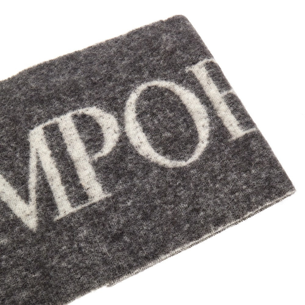 Alpaca-blend scarf with logo