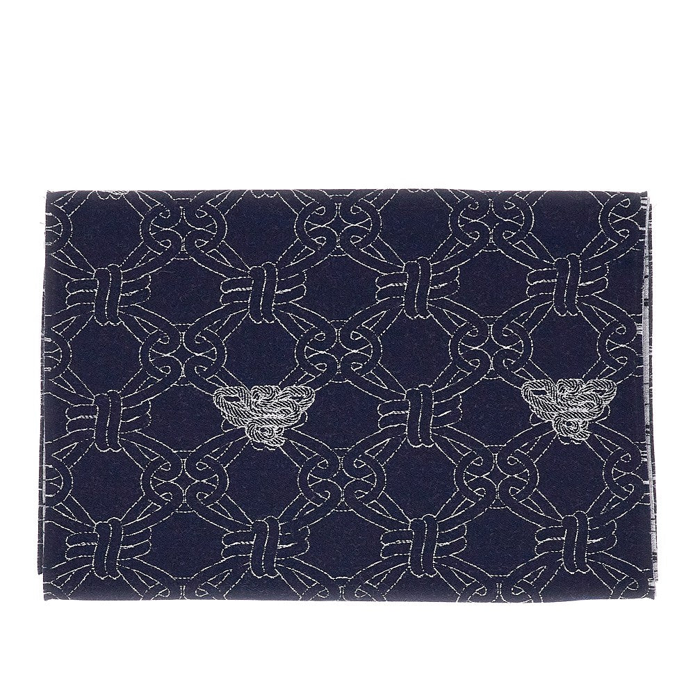 Jacquard wool-blend scarf