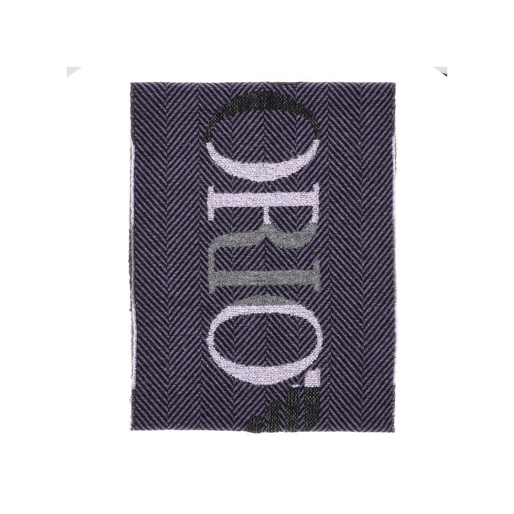Chevron wool-blend scarf with logo