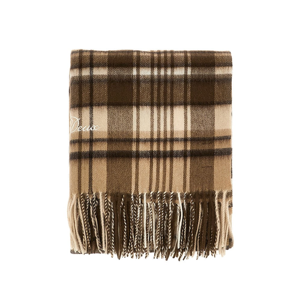 Wool scarf with Check motif