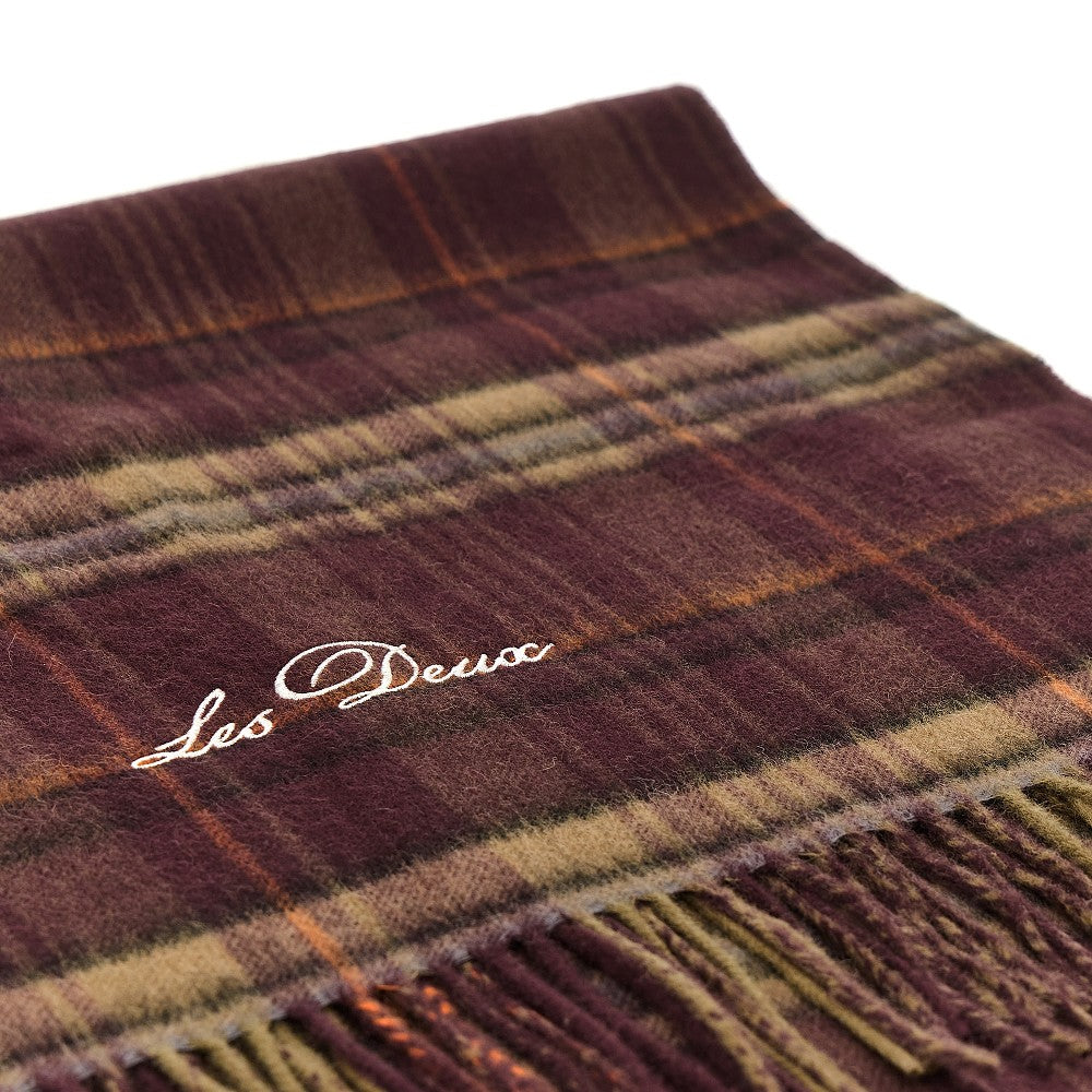 Wool scarf with Check motif